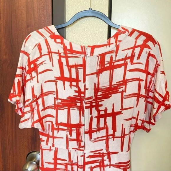 CAVENDISH BRASIL Orange and White Dress Size 40 - Picture 4 of 6